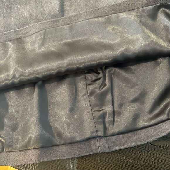 BLANK NYC Genuine Leather Belted Taupe Mini A-line Skirt Back Zip sz 30 New - Picture 9 of 10